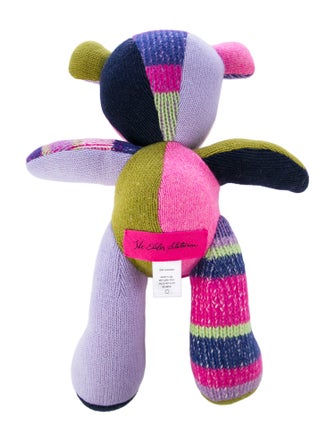 The Elder Statesman Small Patchwork Cashmere Teddy Bear