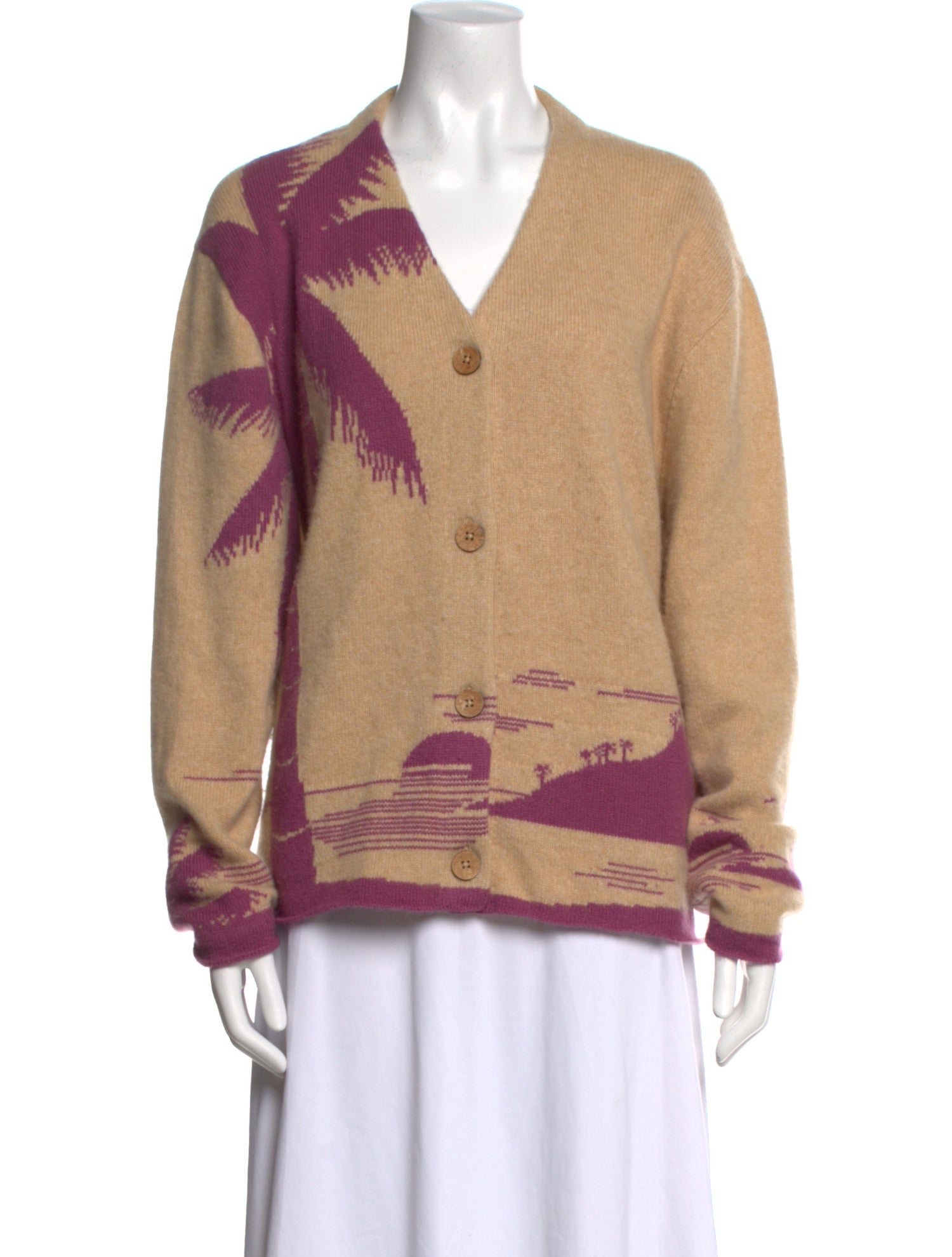 The Elder Statesman Cashmere Printed Sweater