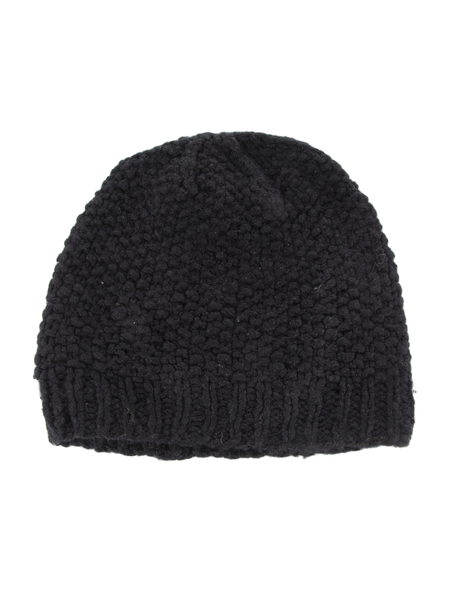 The Elder Statesman black knitted beanie