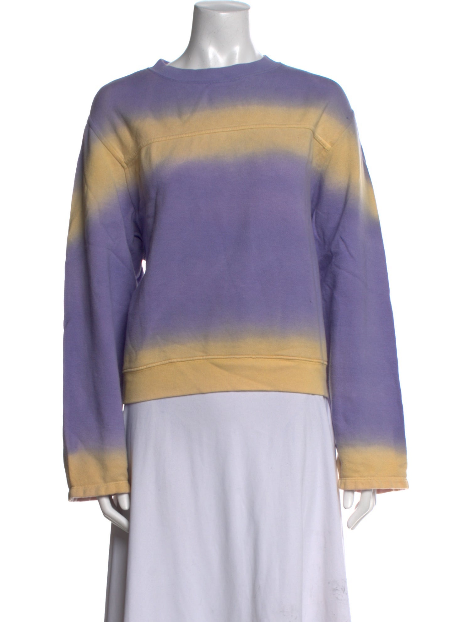 The Elder Statesman Tie-Dye Print Bateau Neckline Sweatshirt