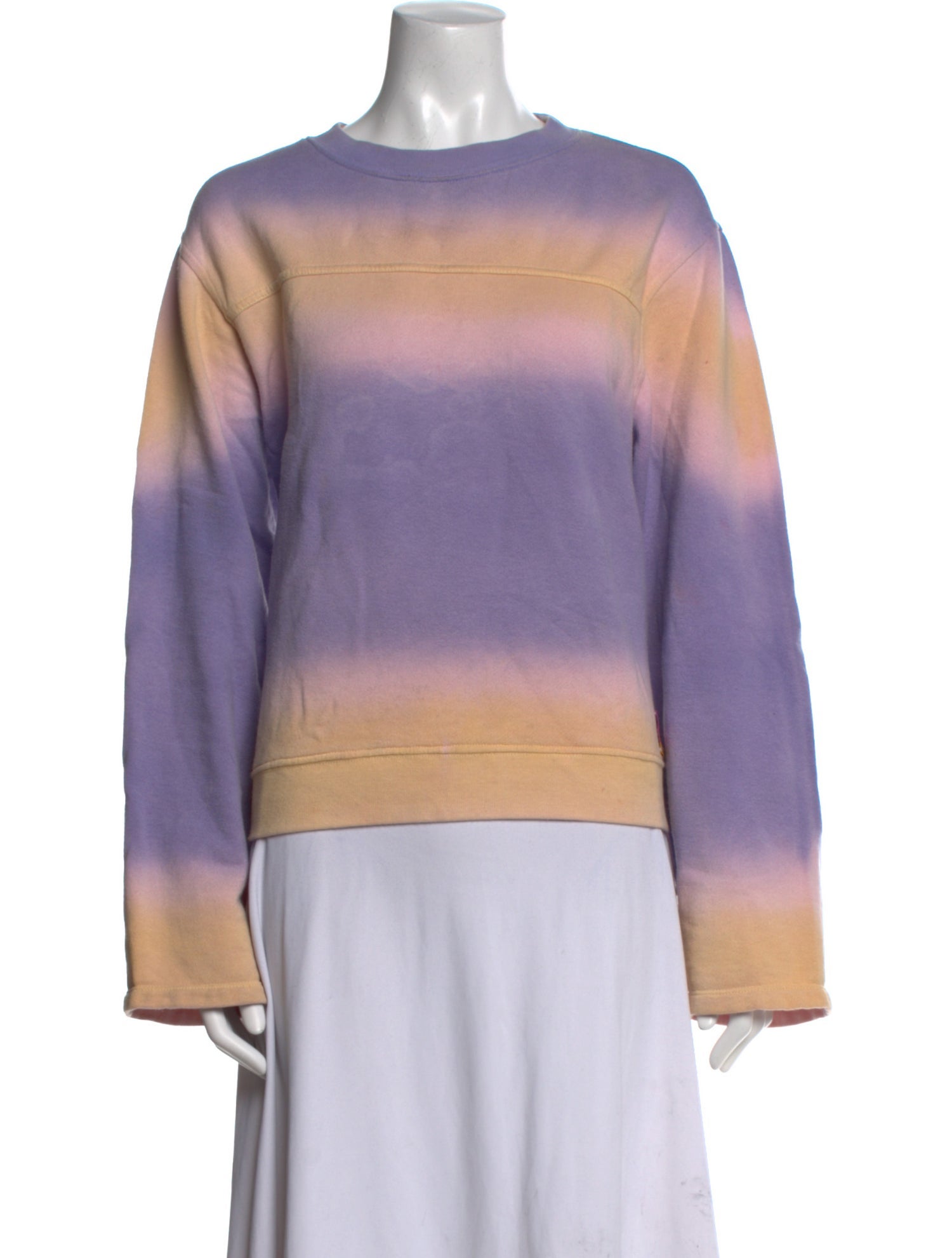 The Elder Statesman Tie-Dye Print Bateau Neckline Sweatshirt