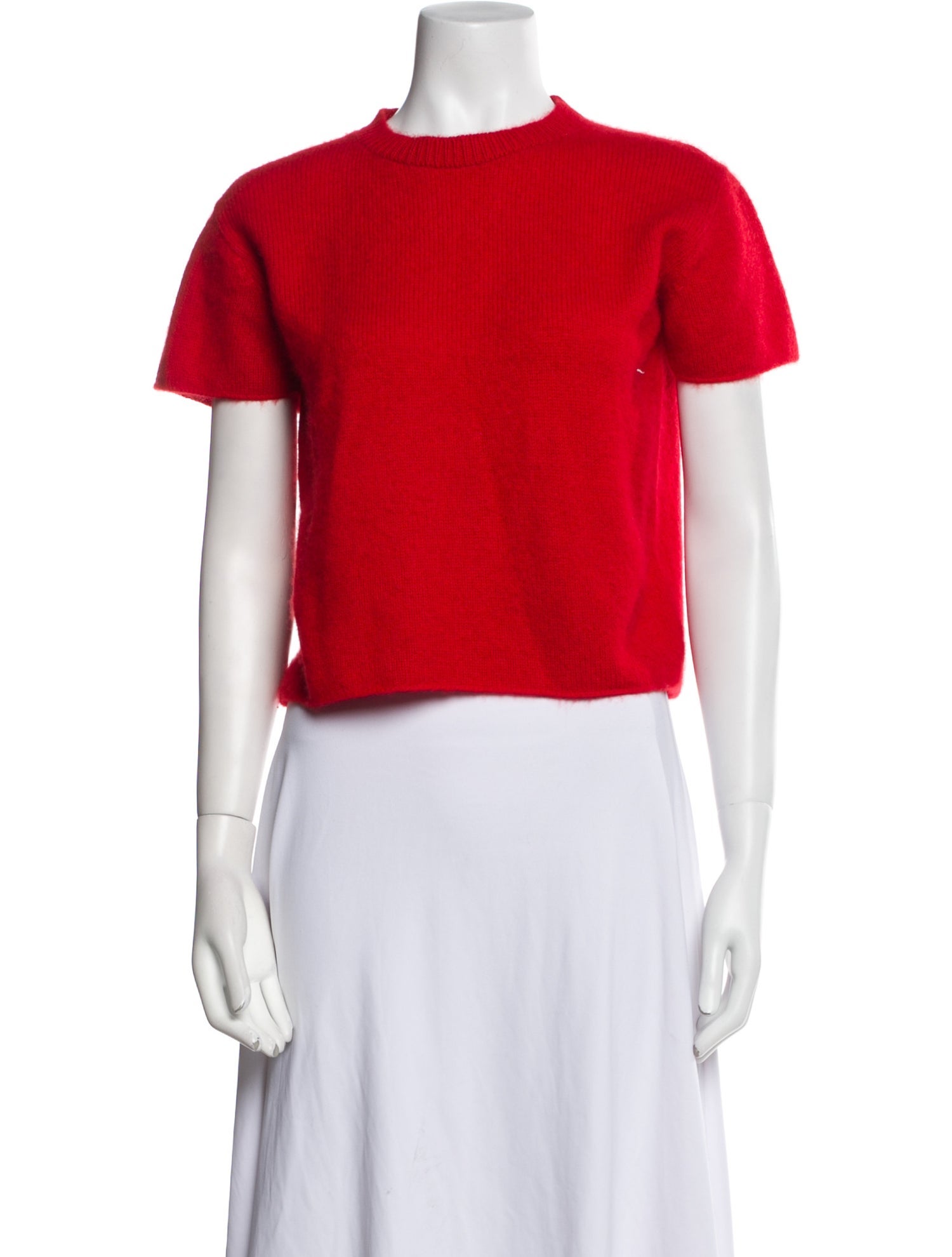 The Elder Statesman Cashmere Crew Neck Crop Top