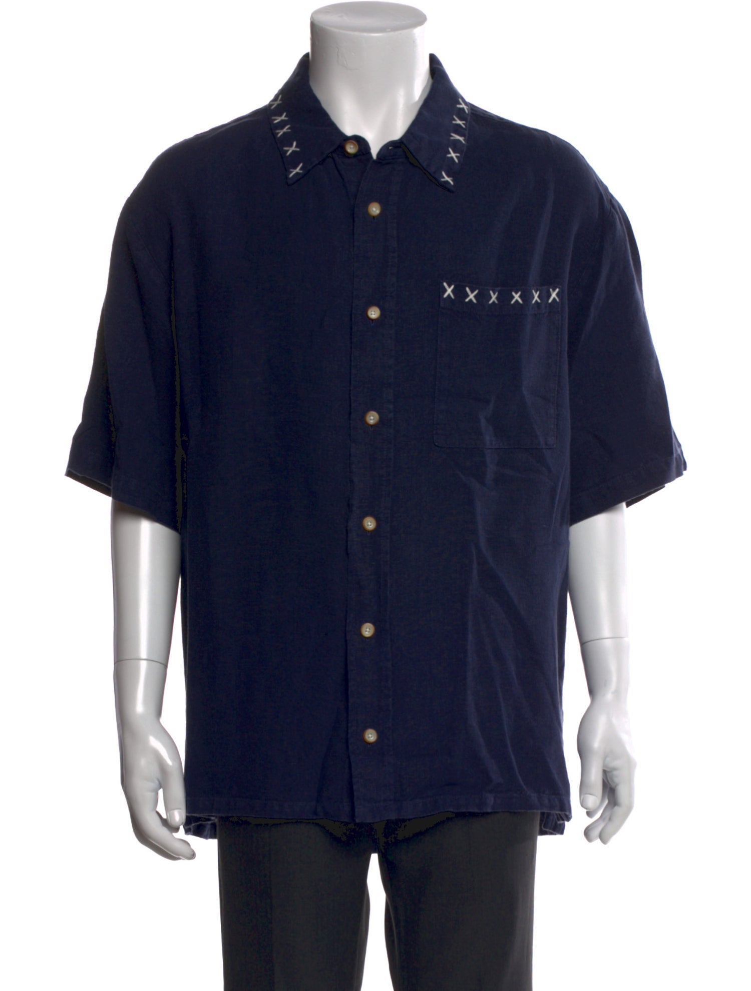 The Elder Statesman Linen Short Sleeve Shirt