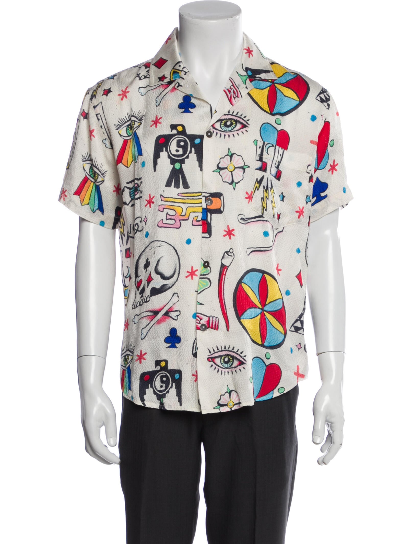 The Elder Statesman Silk Printed Shirt