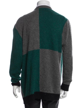 The Elder Statesman Cashmere Colorblock Pattern Cardigan
