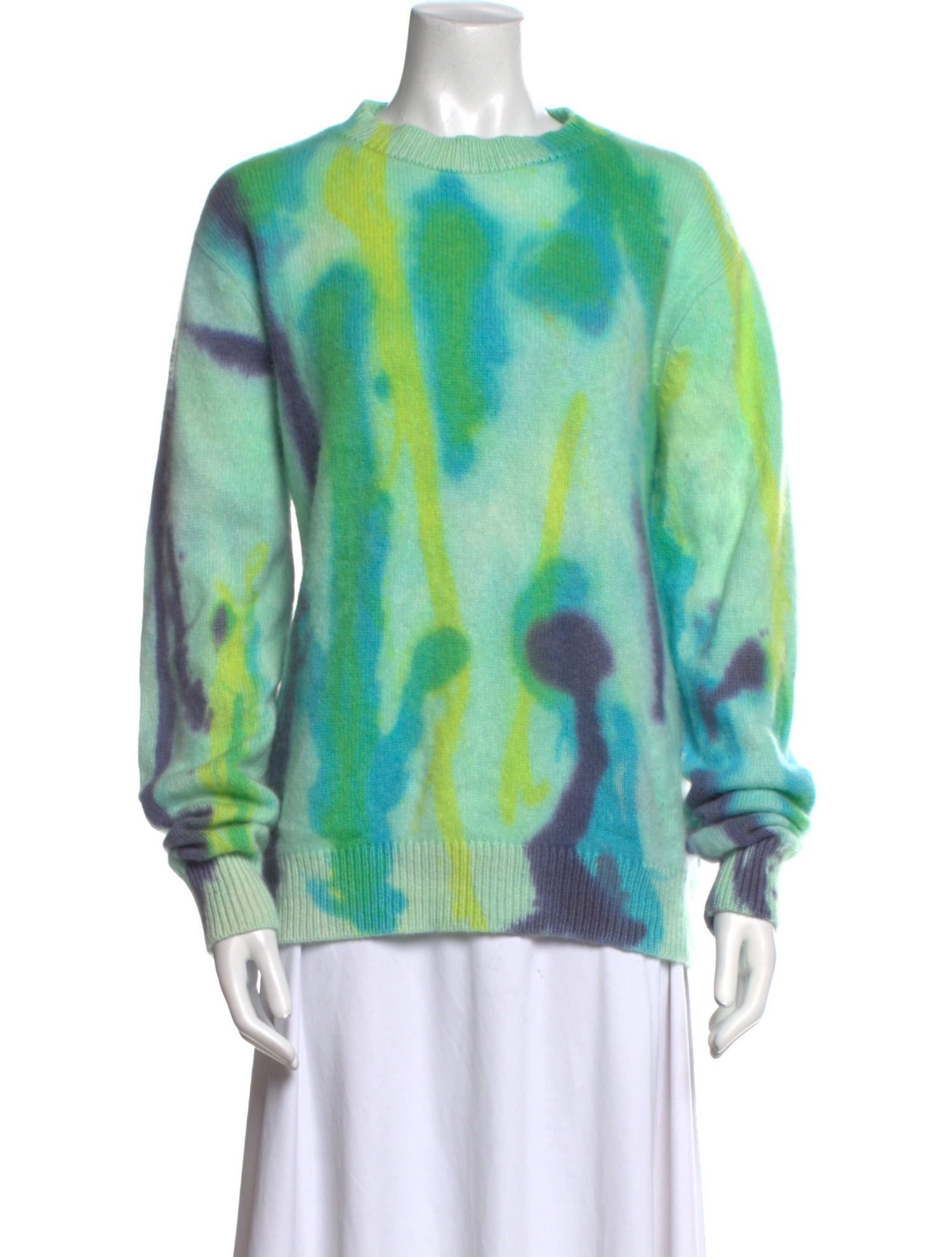 The Elder Statesman Cashmere Tie-Dye Print Sweater