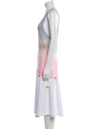 The Elder Statesman Cashmere Tie-Dye Print Top