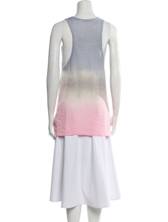 The Elder Statesman Cashmere Tie-Dye Print Top