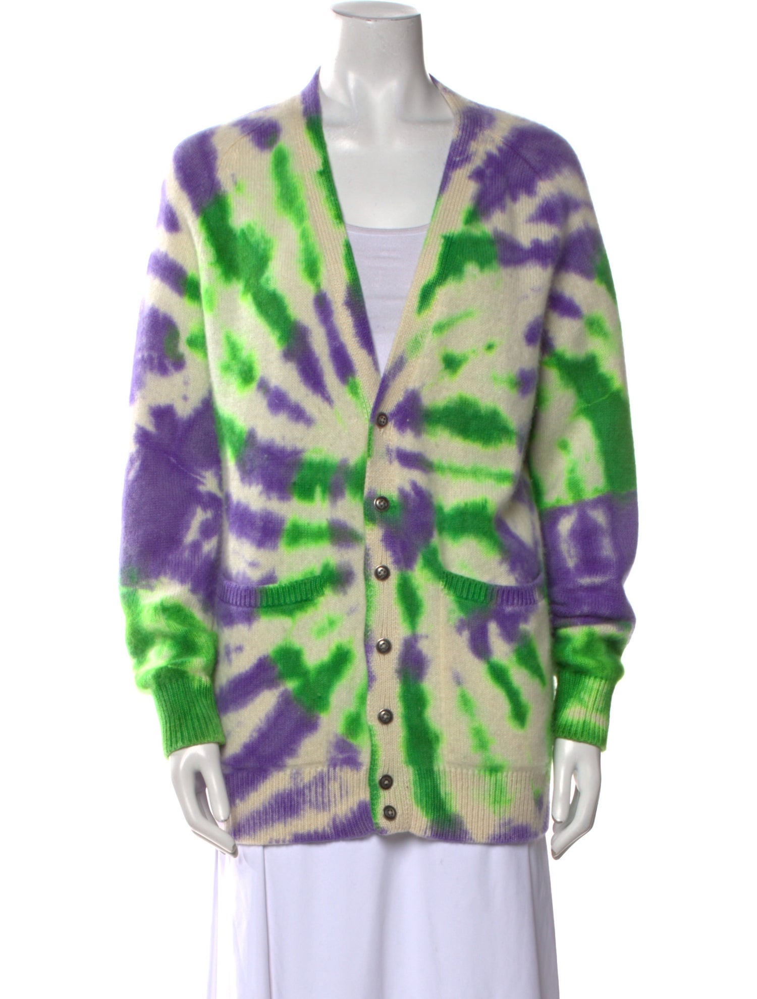 The Elder Statesman Cashmere Tie-Dye Print Sweater