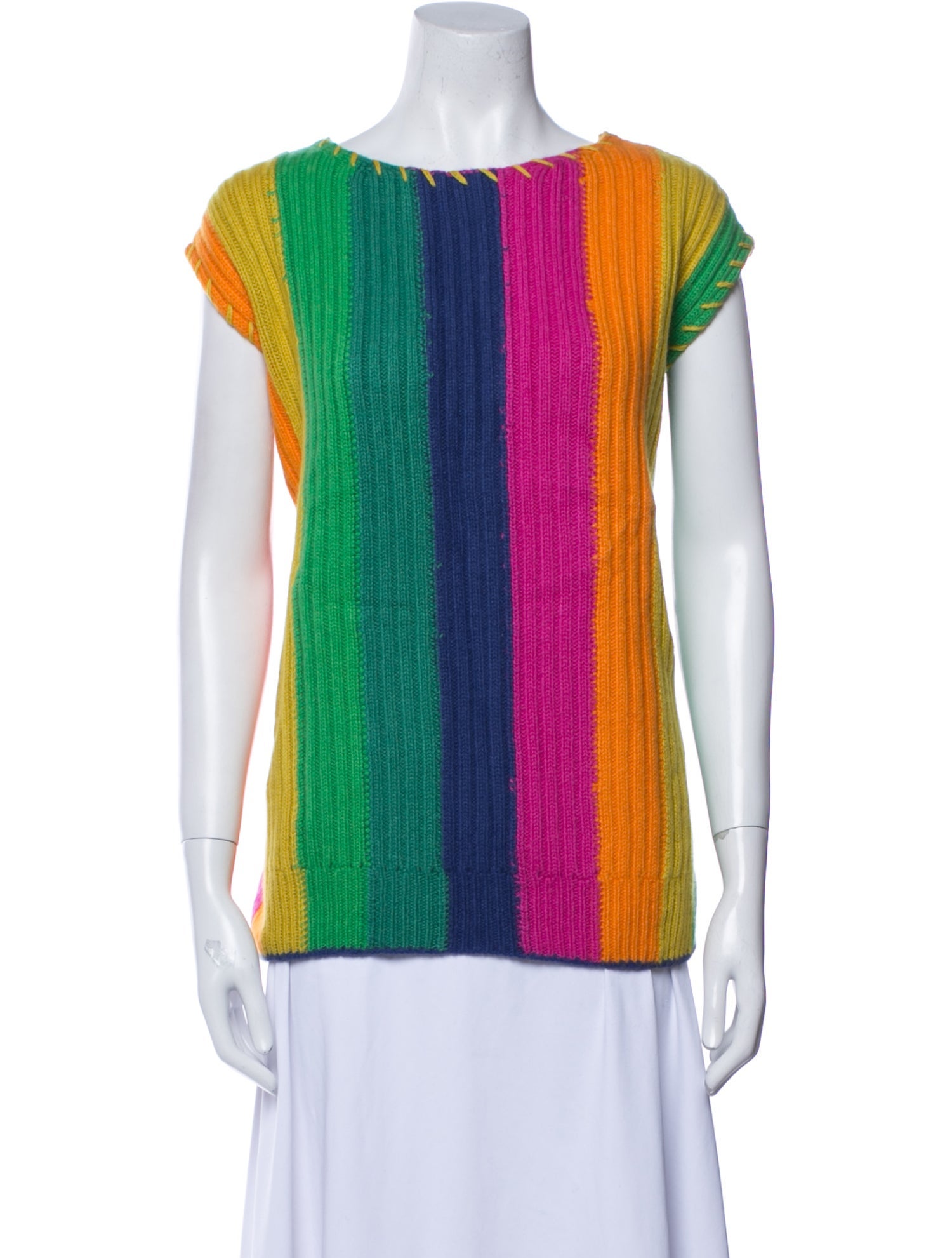 The Elder Statesman Striped Bateau Neckline Blouse