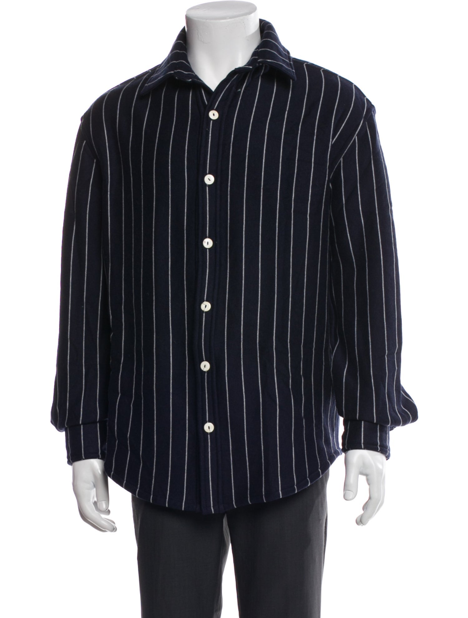 The Elder Statesman Striped Long Sleeve Shirt