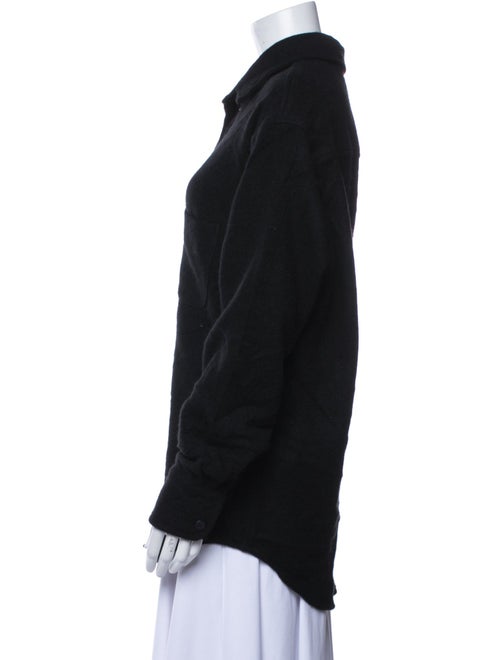 The Elder Statesman Cashmere Long Sleeve Button-Up Top