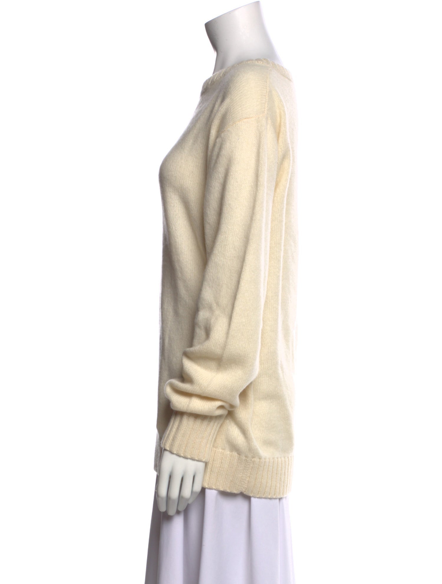 The Elder Statesman Cashmere Bateau Neckline Sweater