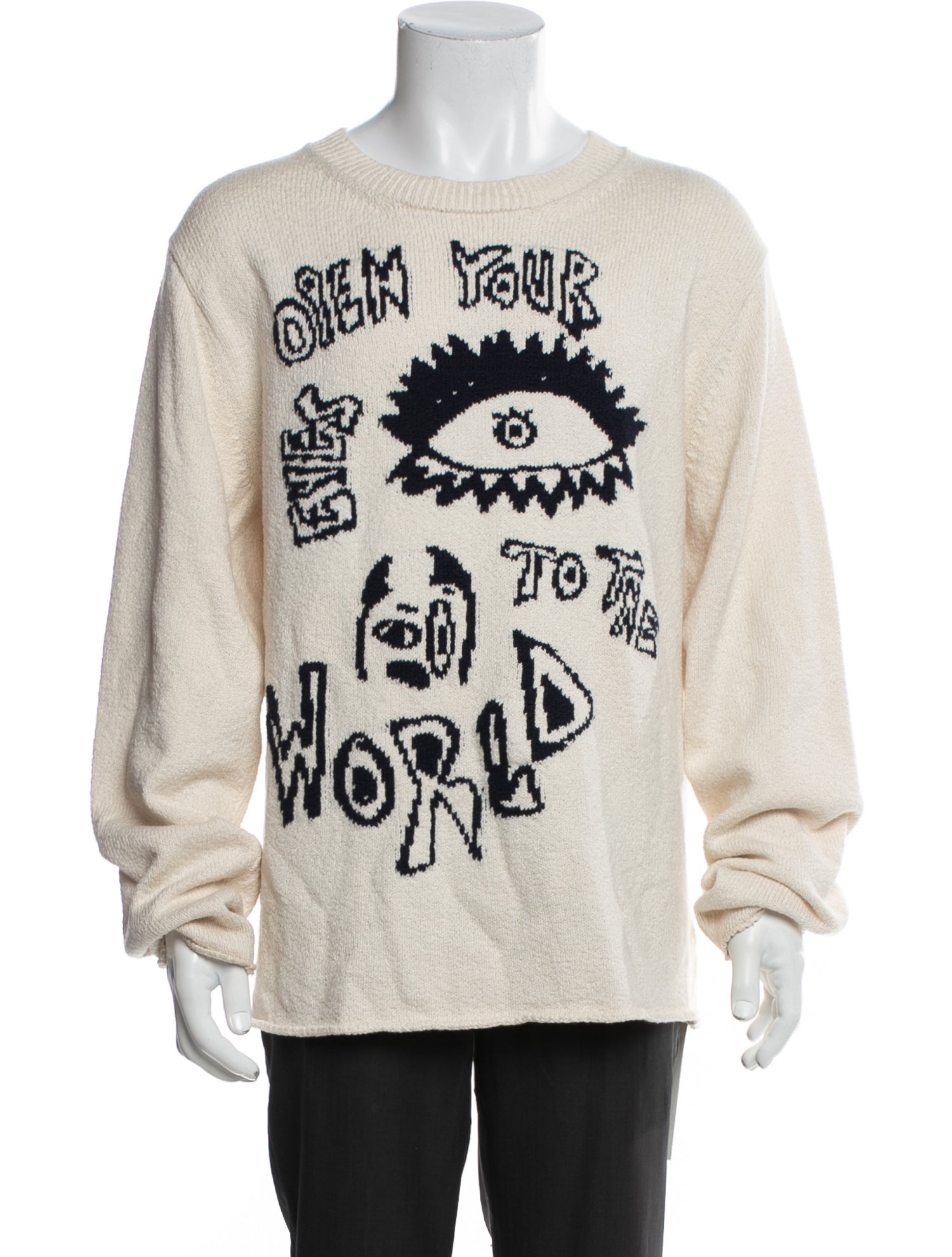 The Elder Statesman Graphic Print Crew Neck Pullover