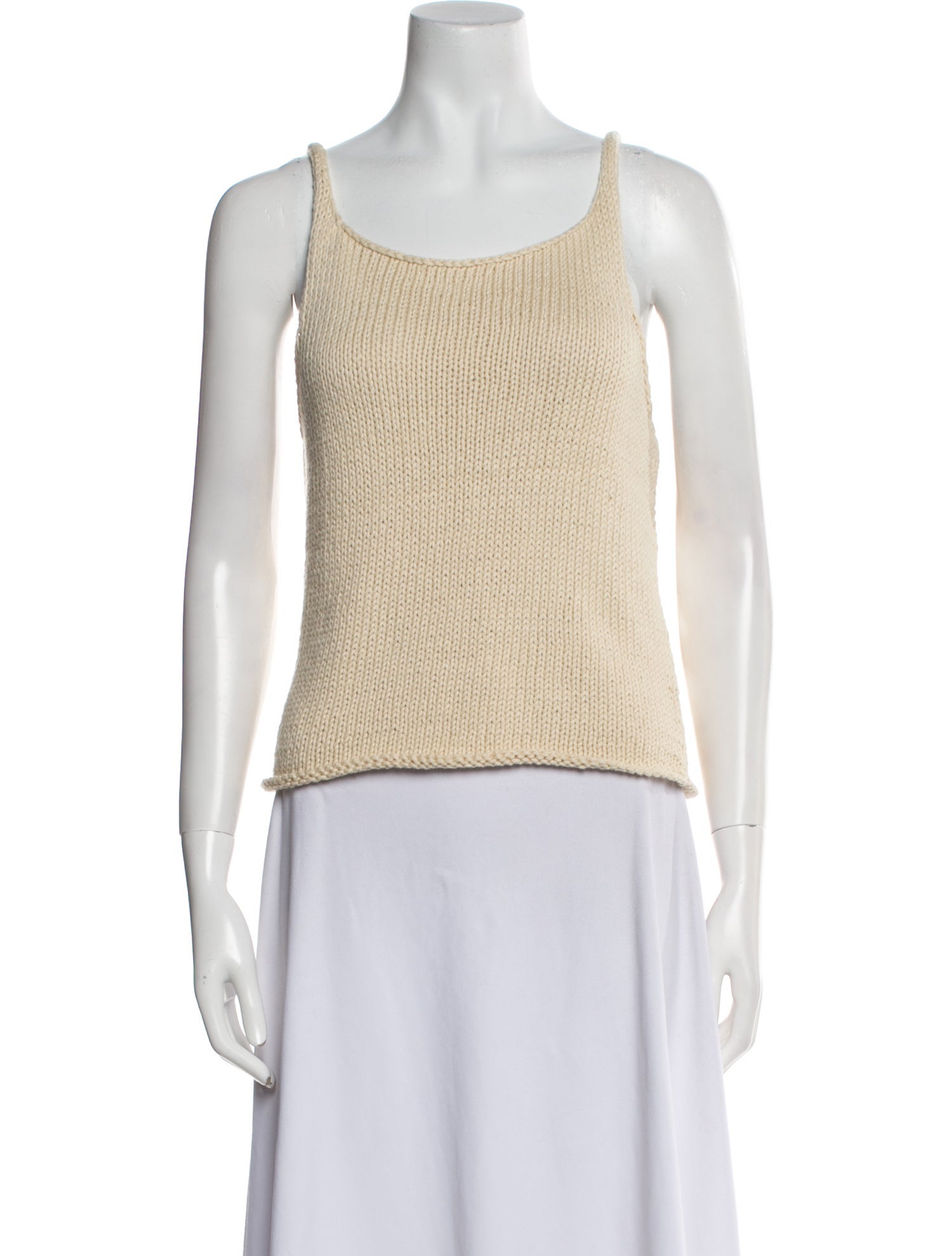 The Elder Statesman Cashmere Square Neckline Top