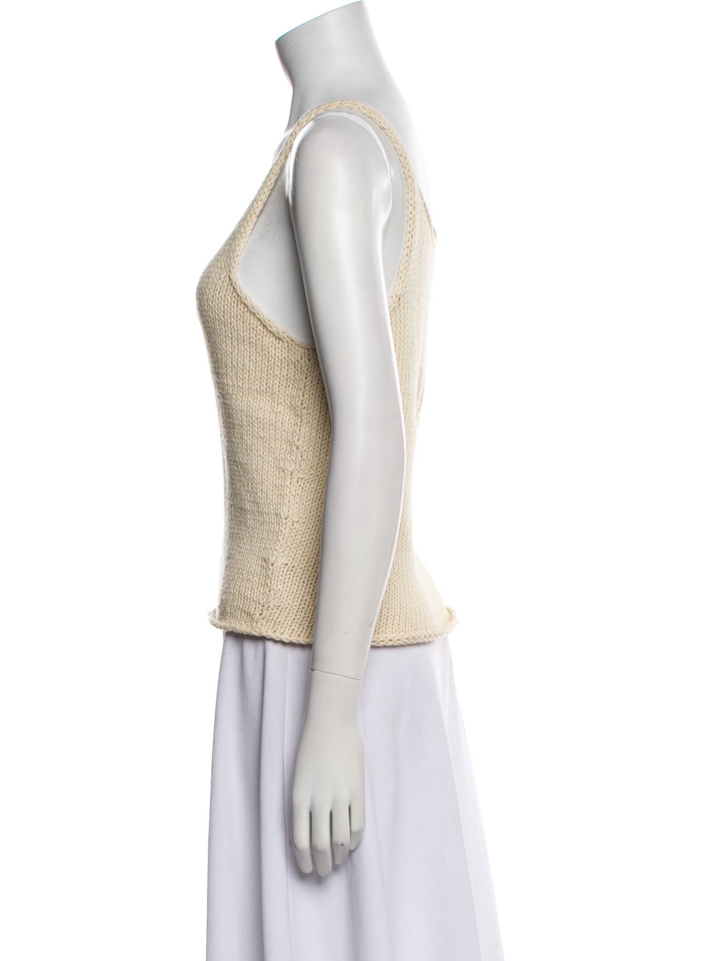 The Elder Statesman Cashmere Square Neckline Top