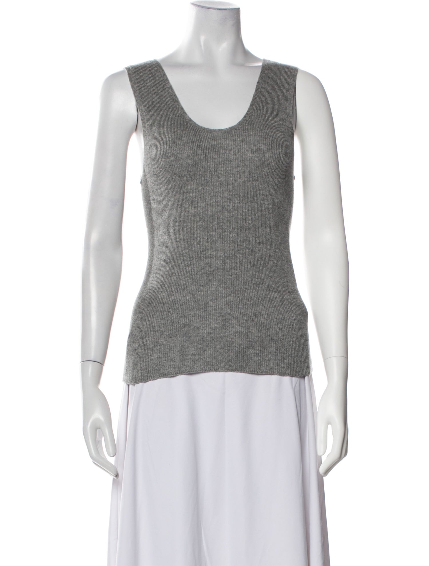 The Elder Statesman Silk Scoop Neck Top