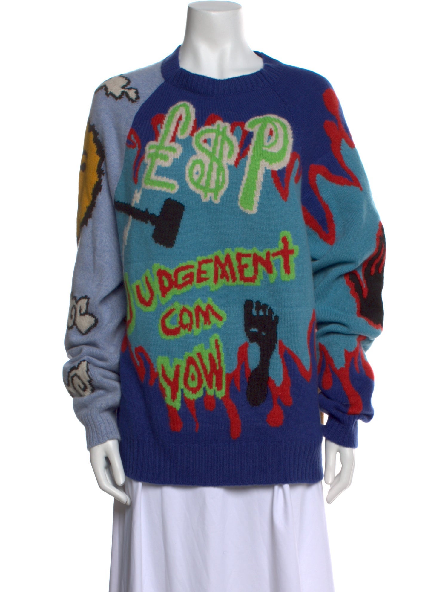 The Elder Statesman Cashmere Printed Sweater