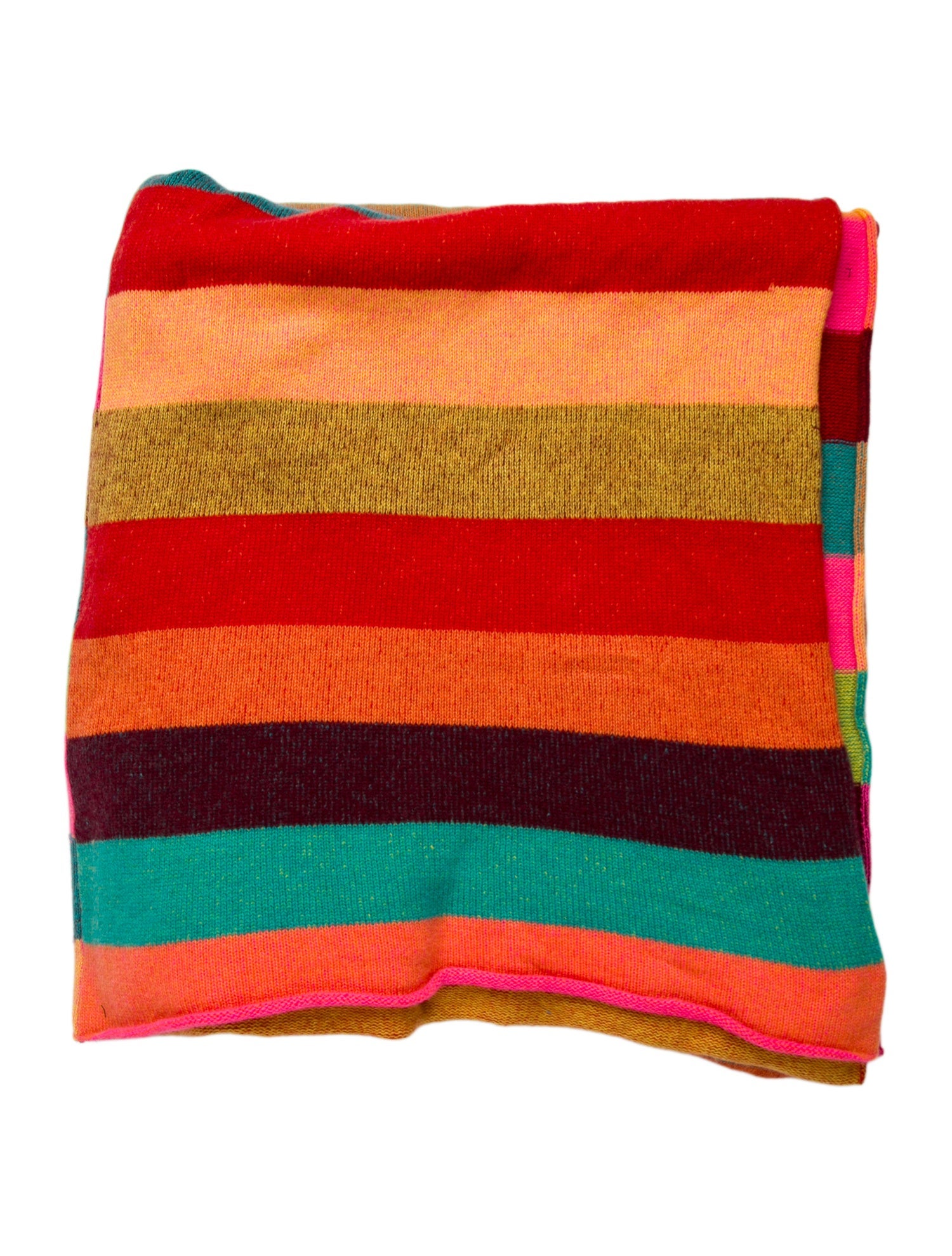 The Elder Statesman Striped Super Soft Cashmere Throw Blanket