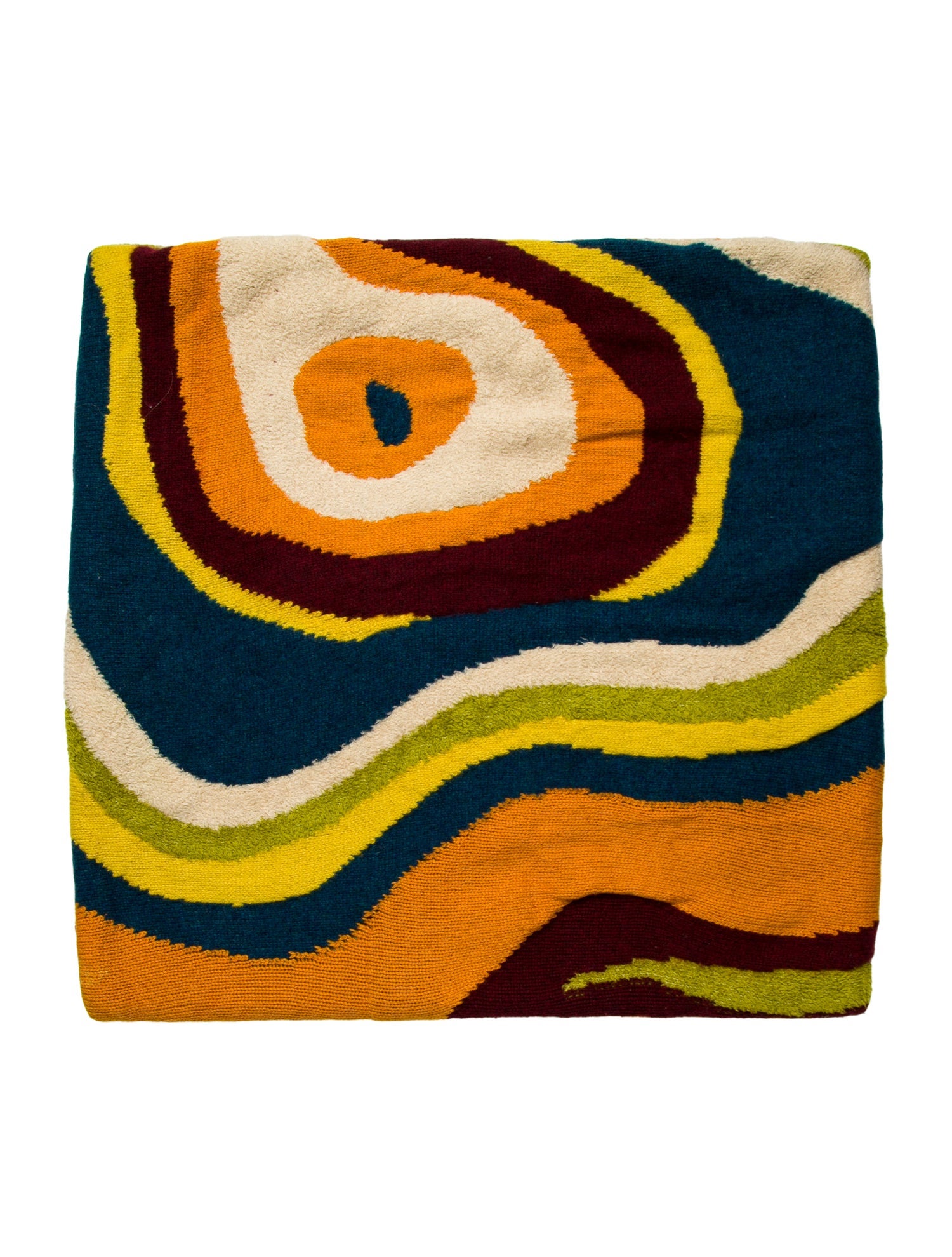 The Elder Statesman Swirled Cashmere Cushion Cover