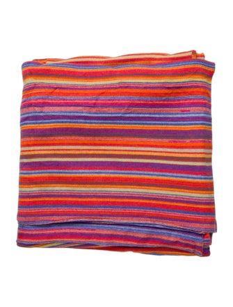 The Elder Statesman Striped Throw Blanket