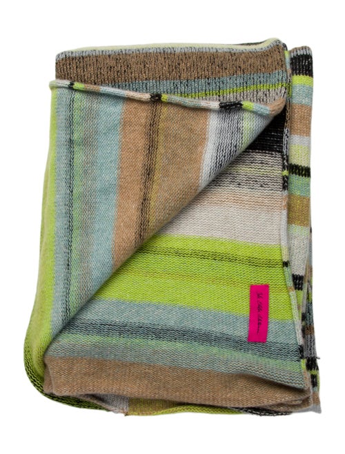 The Elder Statesman Striped Super Soft Cashmere Throw Blanket