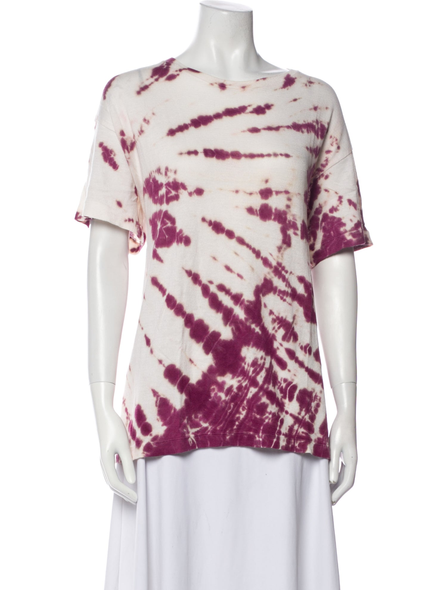 The Elder Statesman Tie-Dye Print Bateau Neckline T-Shirt
