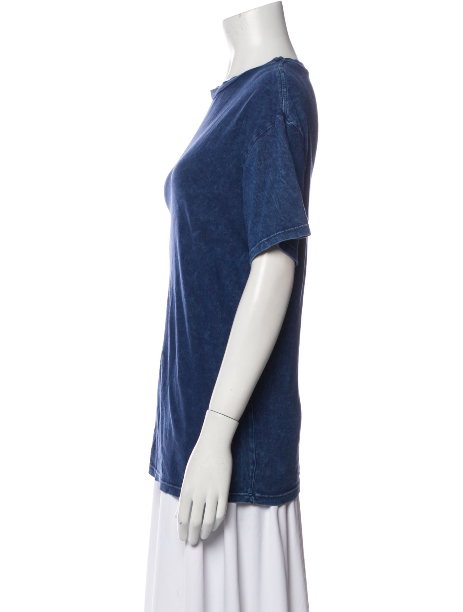 The Elder Statesman Bateau Neckline Short Sleeve T-Shirt