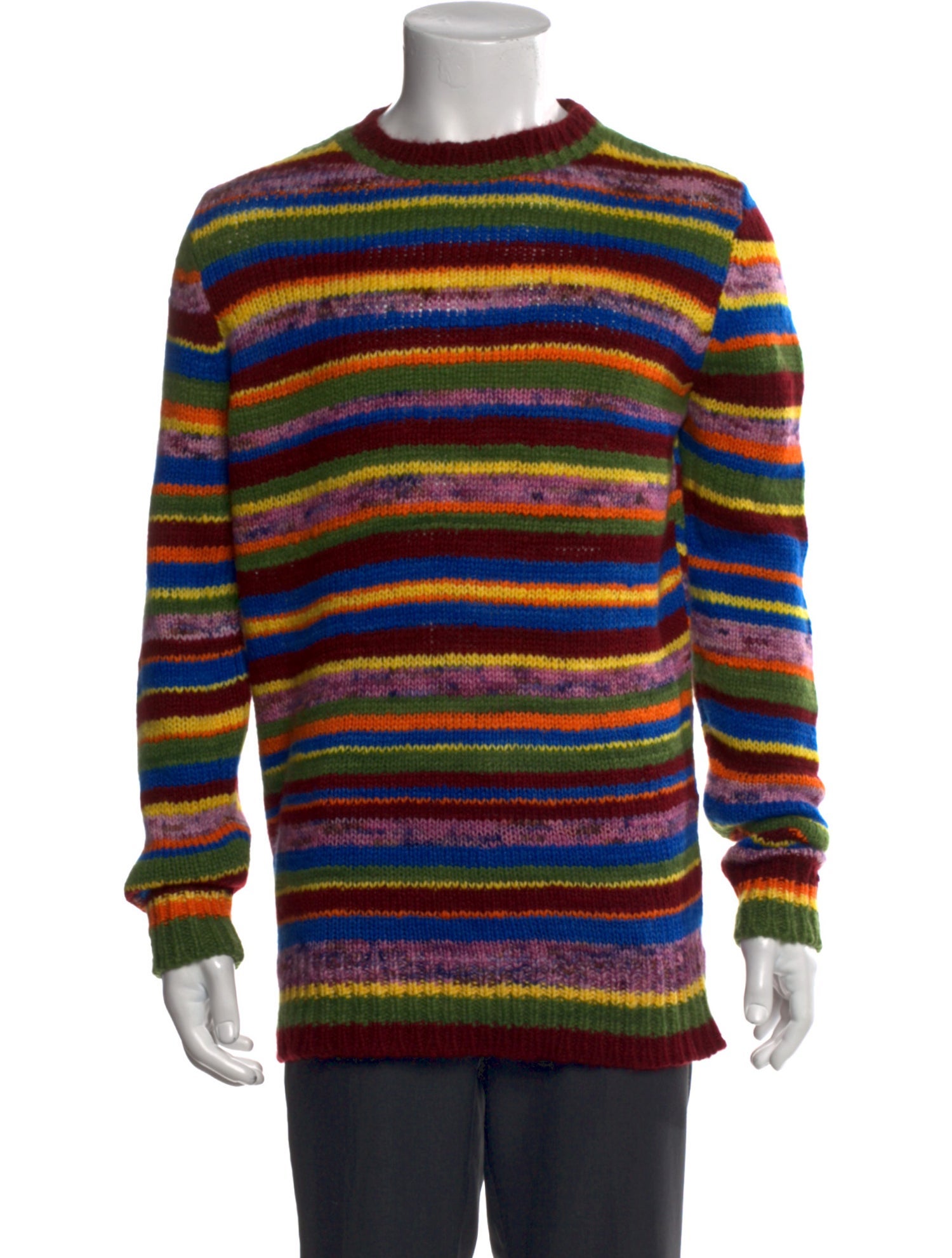 The Elder Statesman Cashmere Striped Pullover