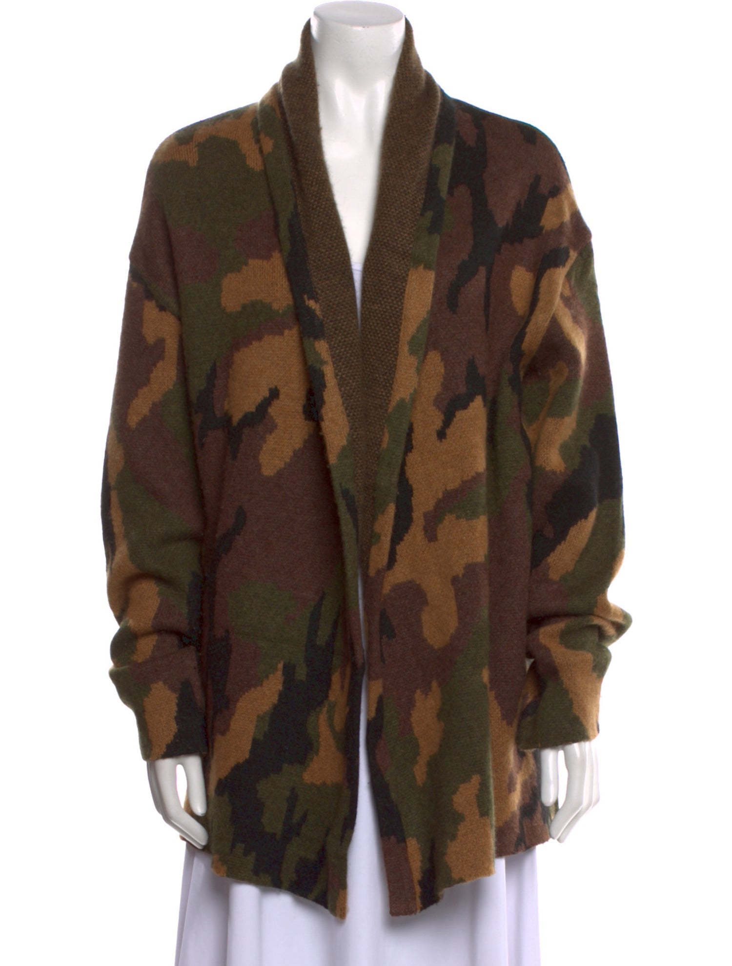 The Elder Statesman Cashmere Camouflage Print Sweater