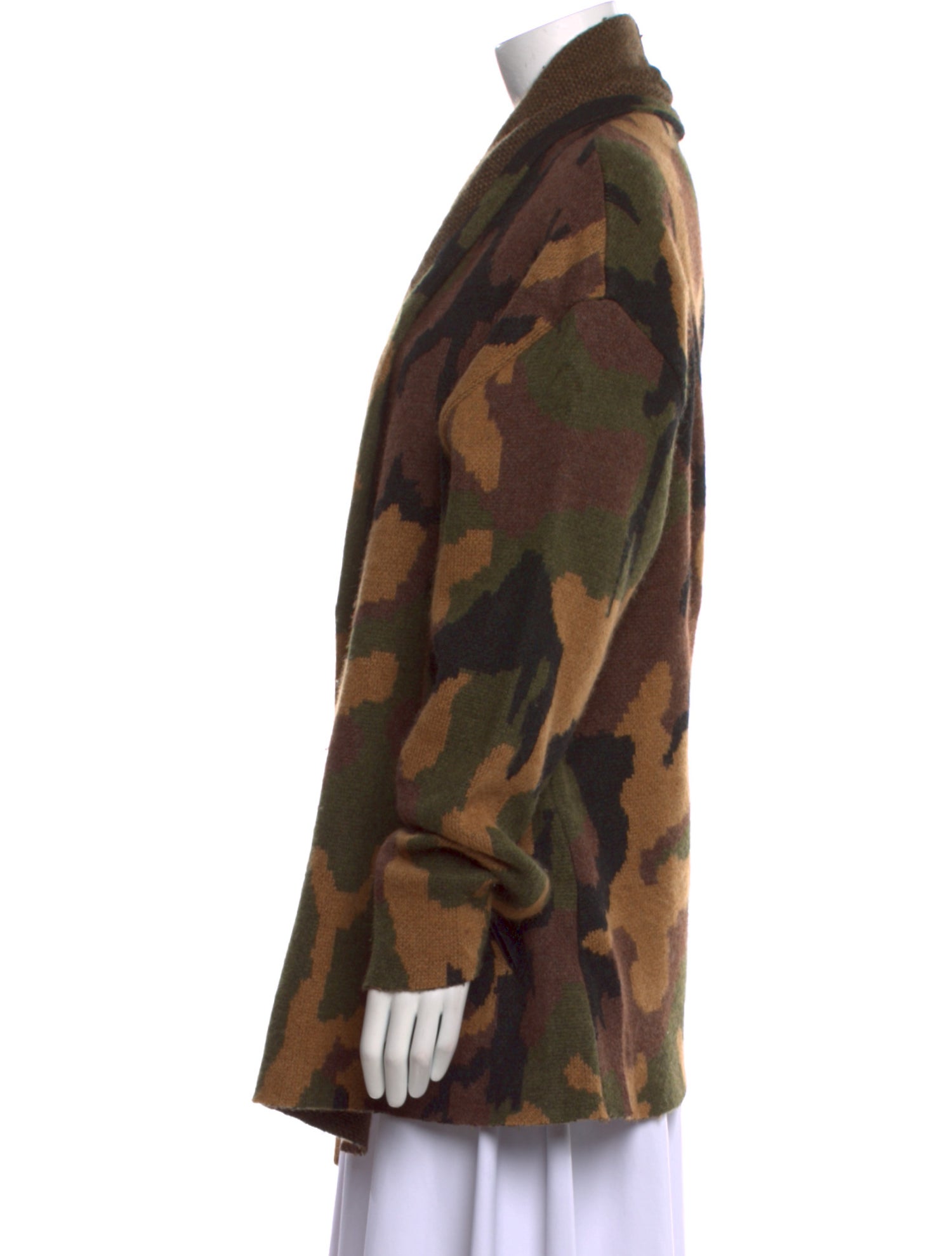The Elder Statesman Cashmere Camouflage Print Sweater