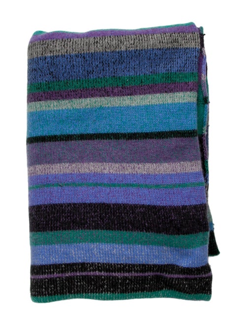 The Elder Statesman Striped Throw Blanket