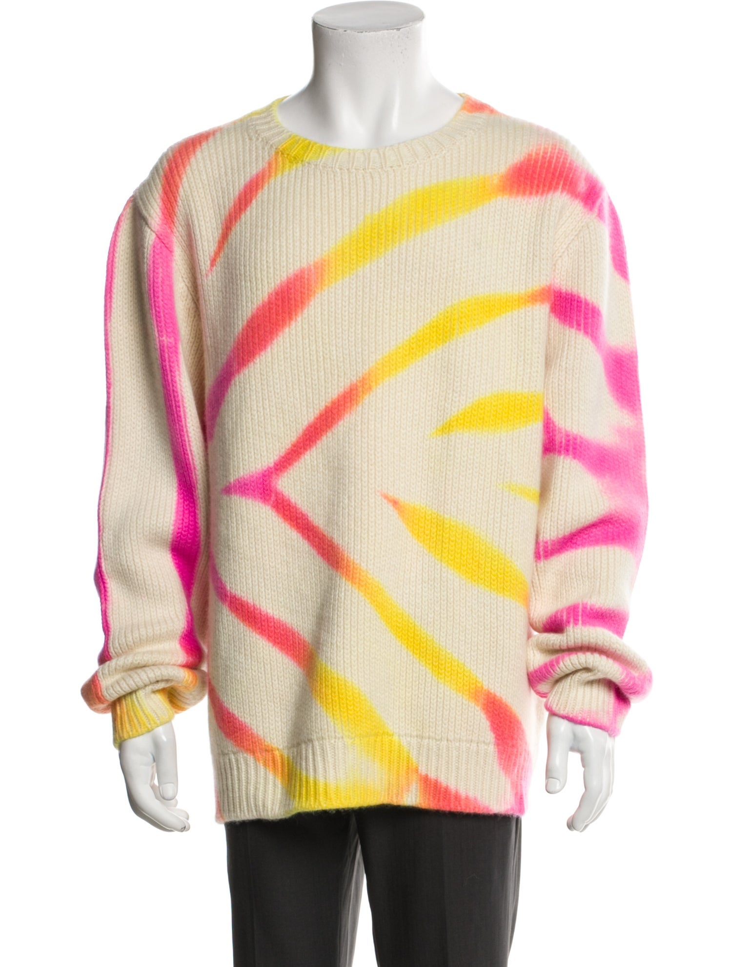 The Elder Statesman Cashmere Tie-Dye Print Pullover