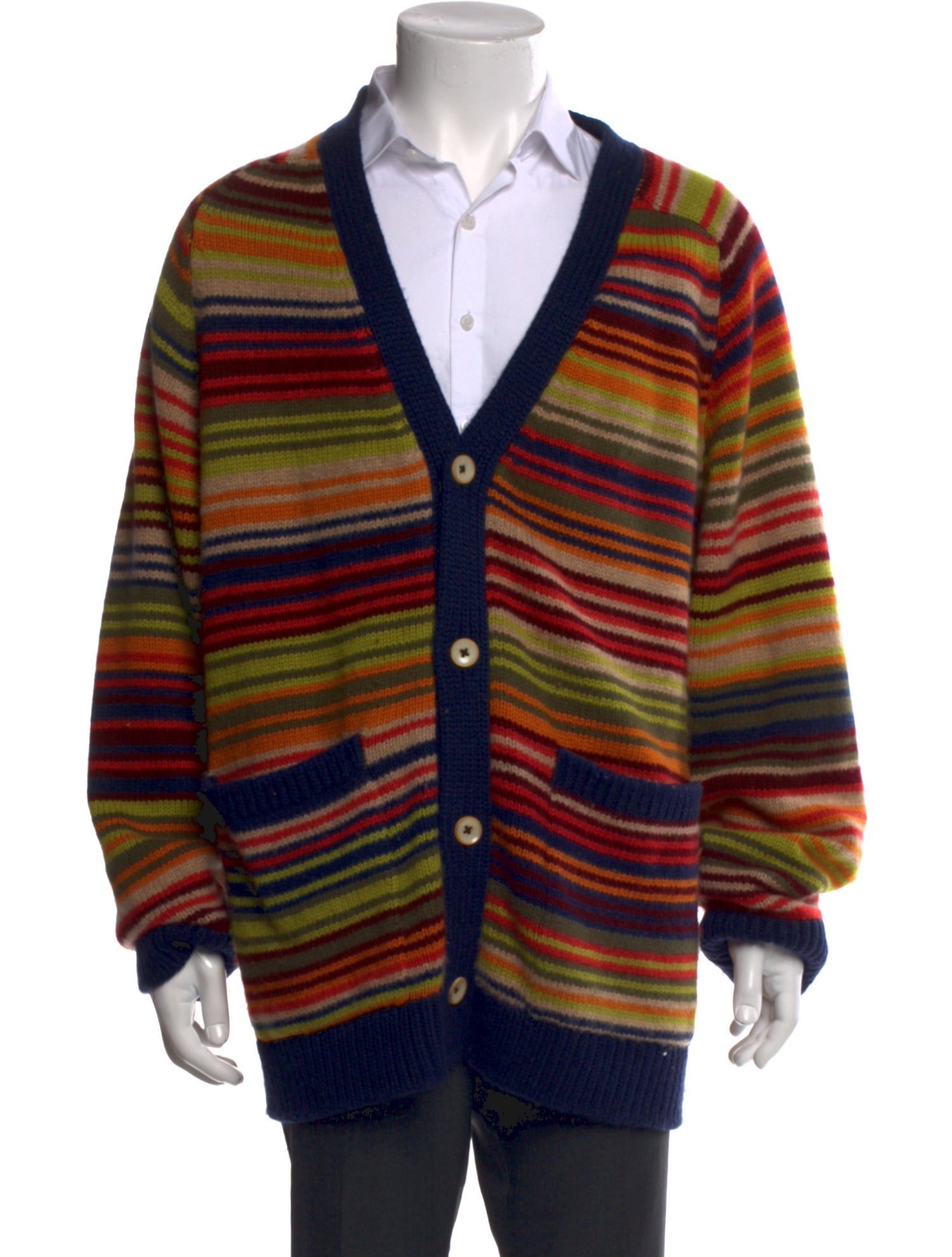 The Elder Statesman Cashmere Striped Shirt