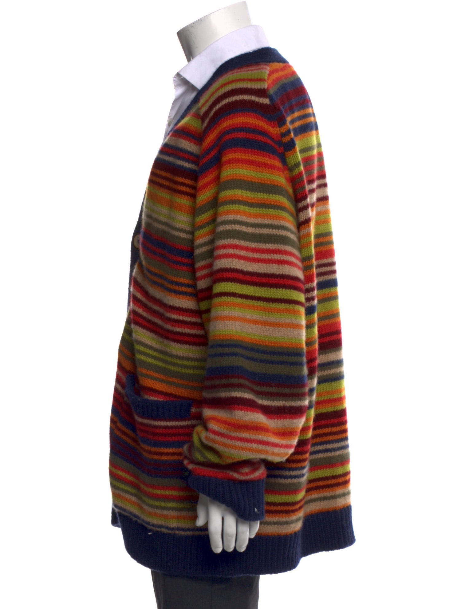 The Elder Statesman Cashmere Striped Shirt