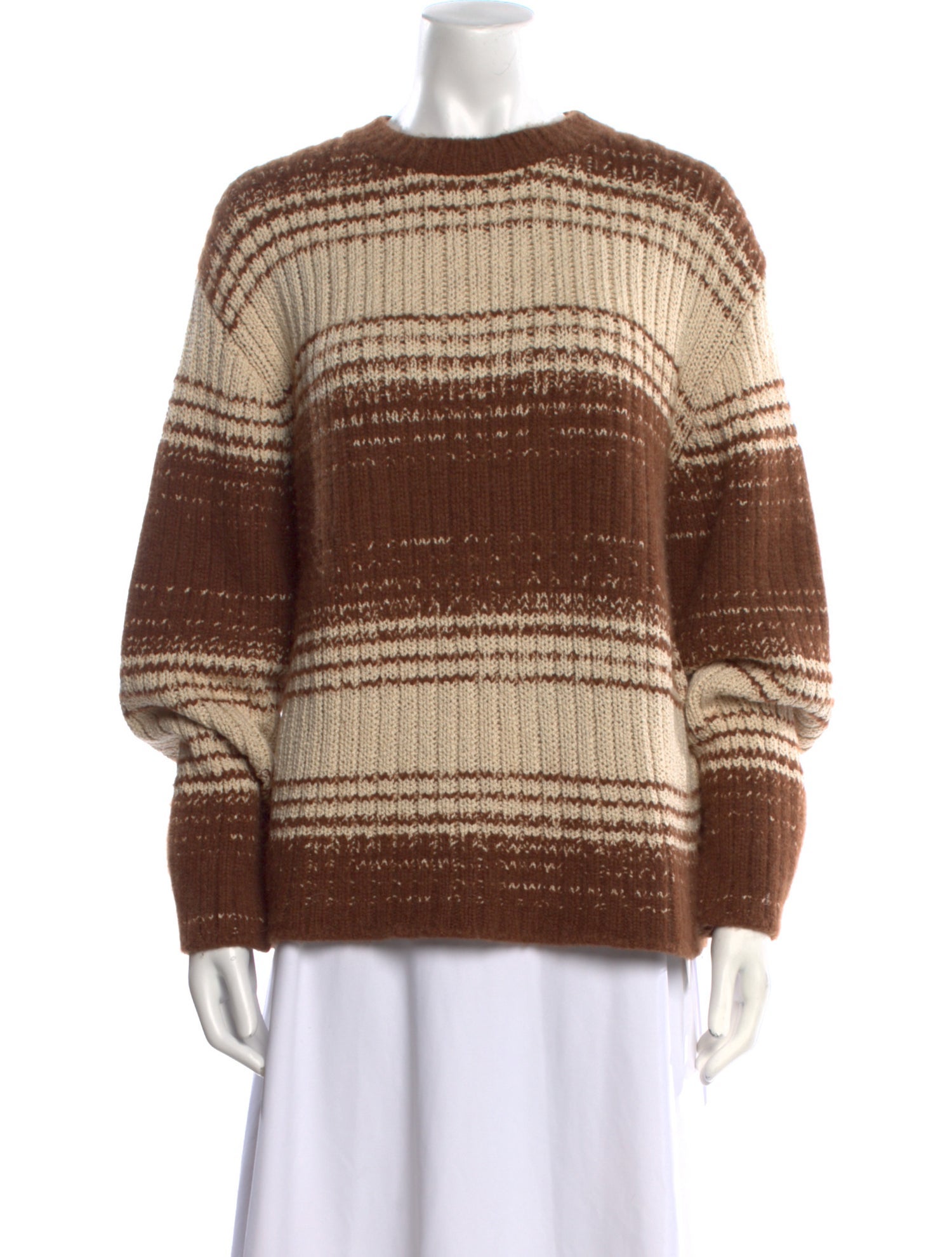 The Elder Statesman Striped Crew Neck Sweater