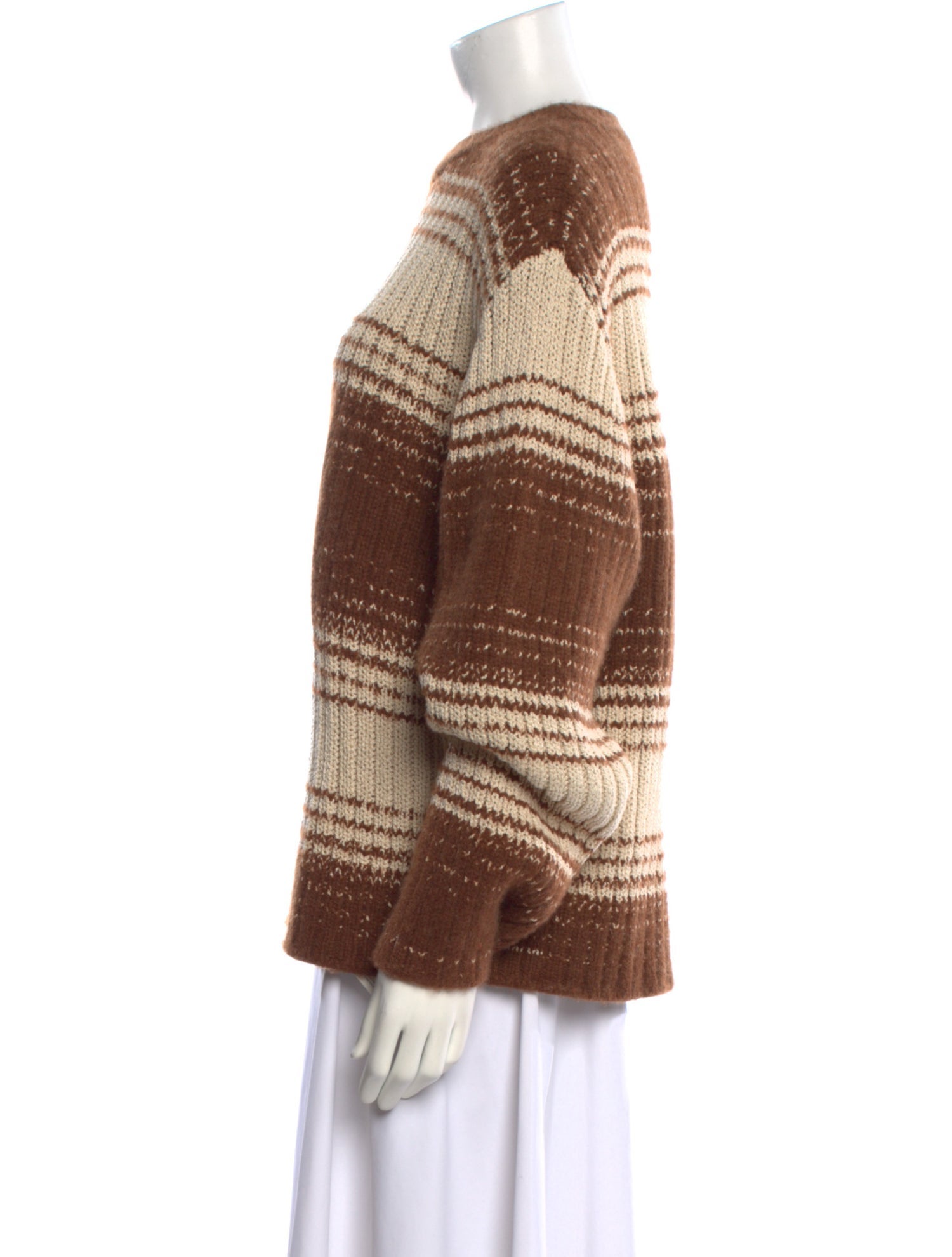 The Elder Statesman Striped Crew Neck Sweater