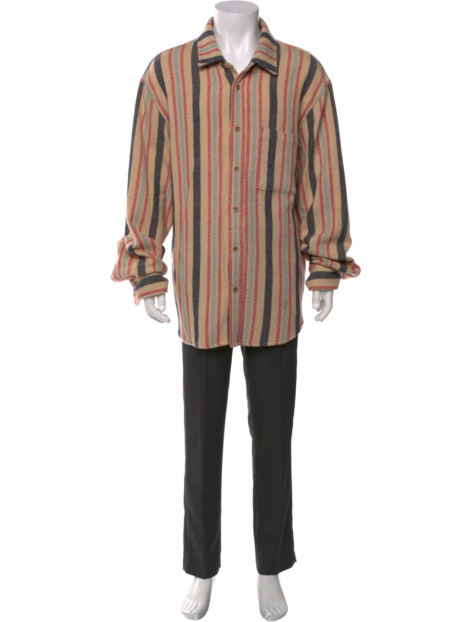 The Elder Statesman Striped Long Sleeve Shirt