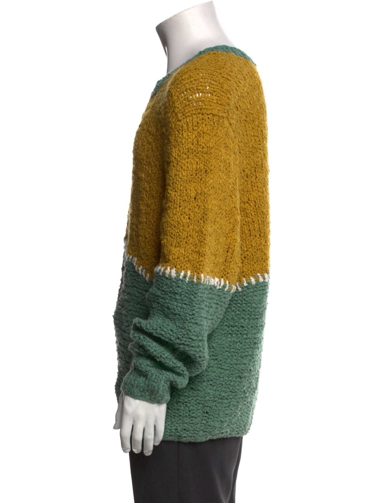 The Elder Statesman Colorblock Pattern Crew Neck Cardigan w/ Tags