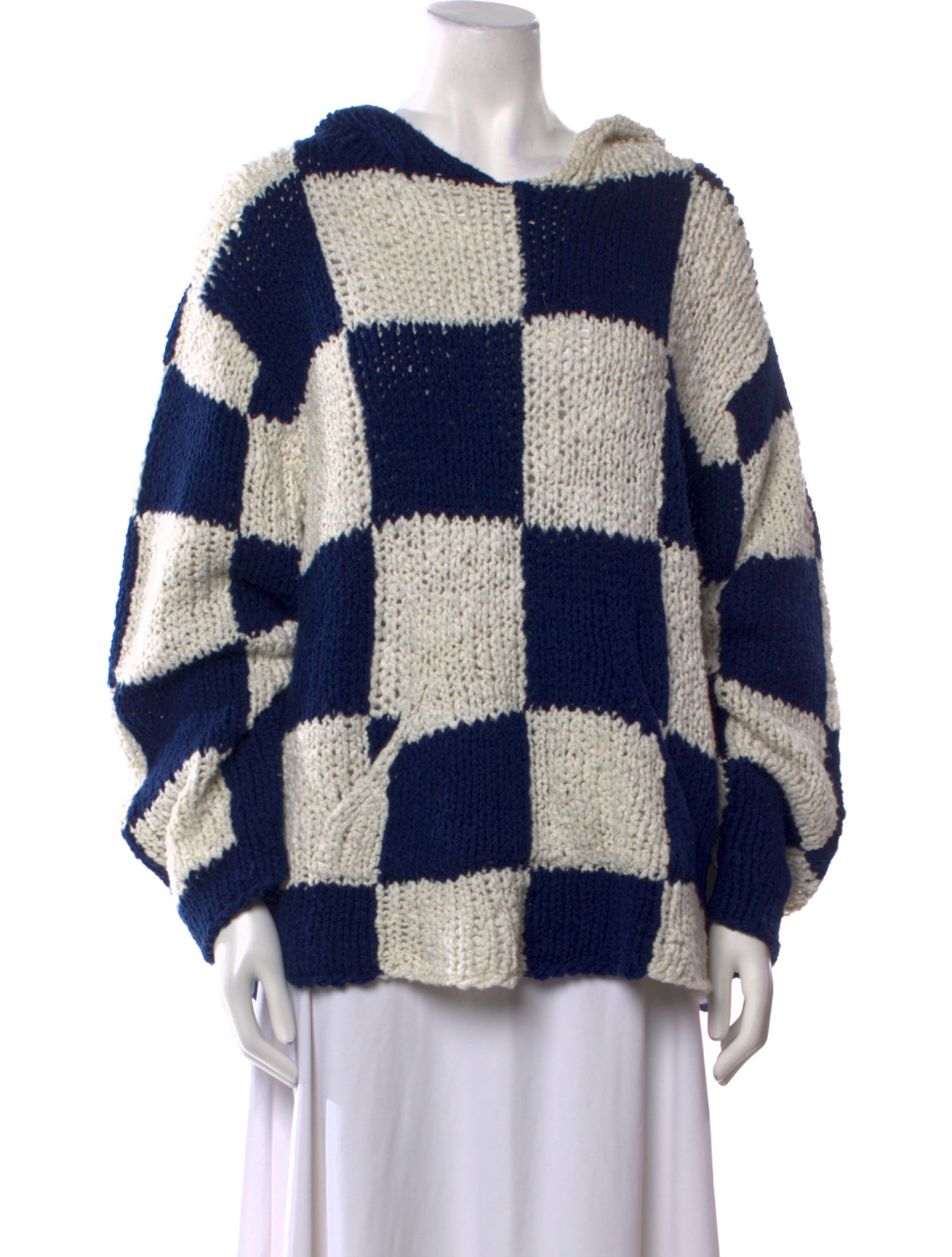 The Elder Statesman Plaid Print Bateau Neckline Sweater