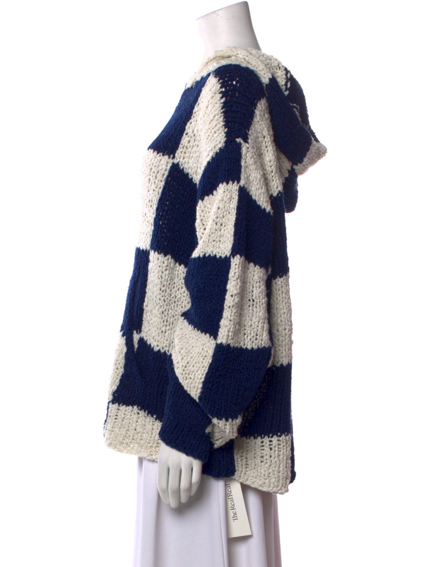 The Elder Statesman Plaid Print Bateau Neckline Sweater