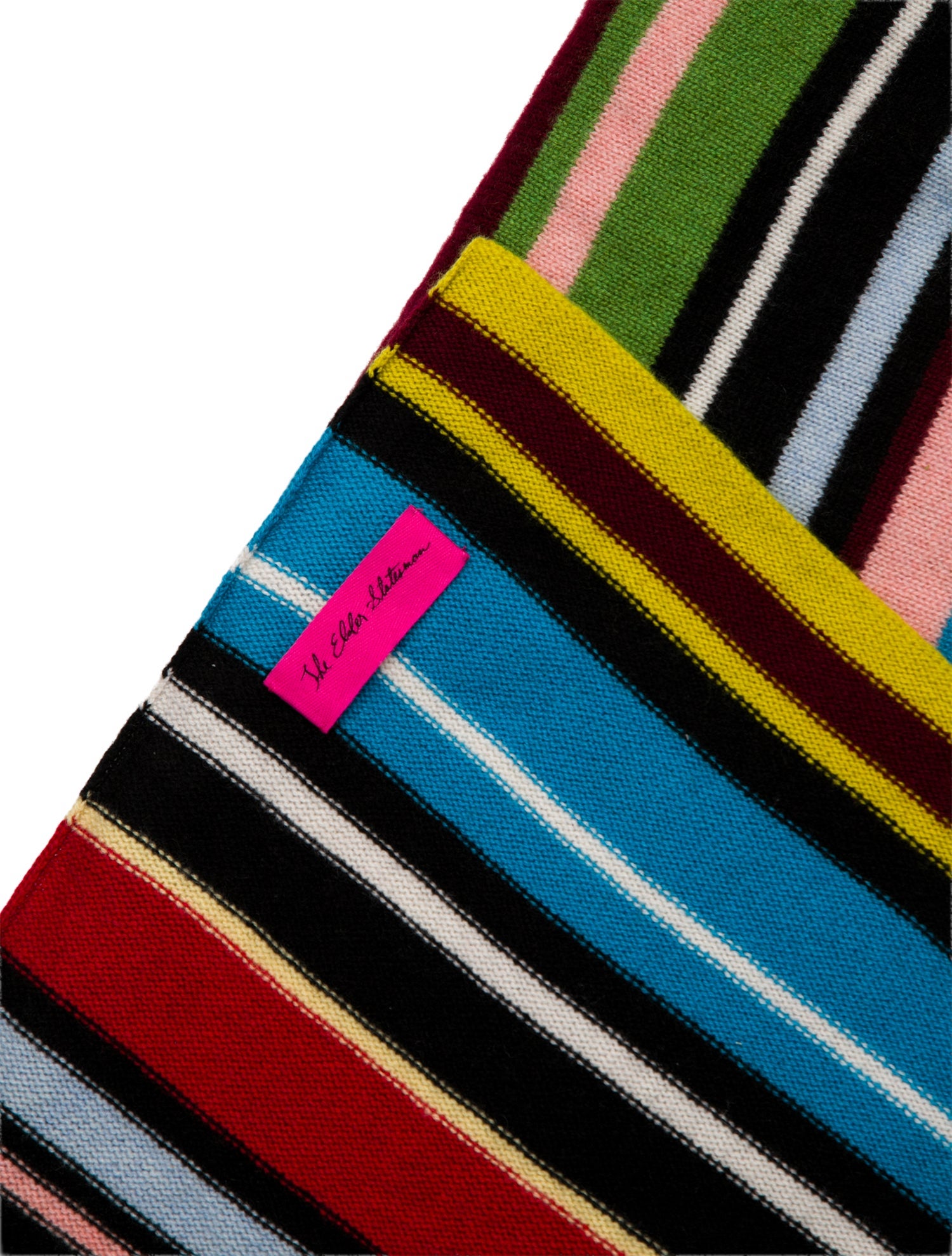 The Elder Statesman Racing Stripe Throw Blanket