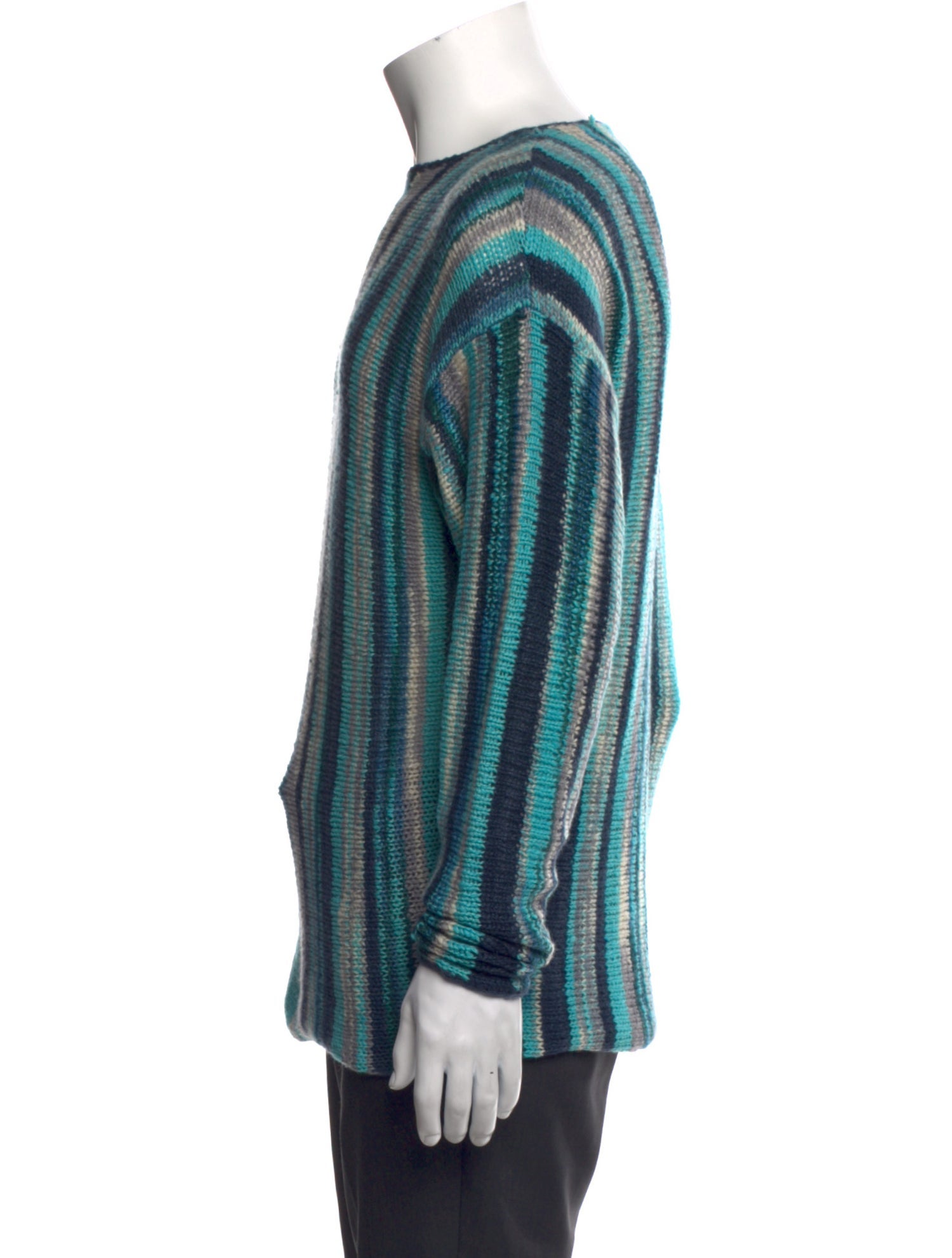 The Elder Statesman Cashmere Striped Pullover