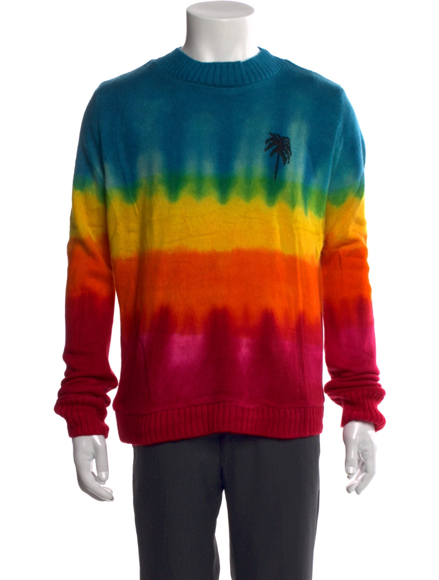 The Elder Statesman Cashmere Tie-Dye Print Pullover