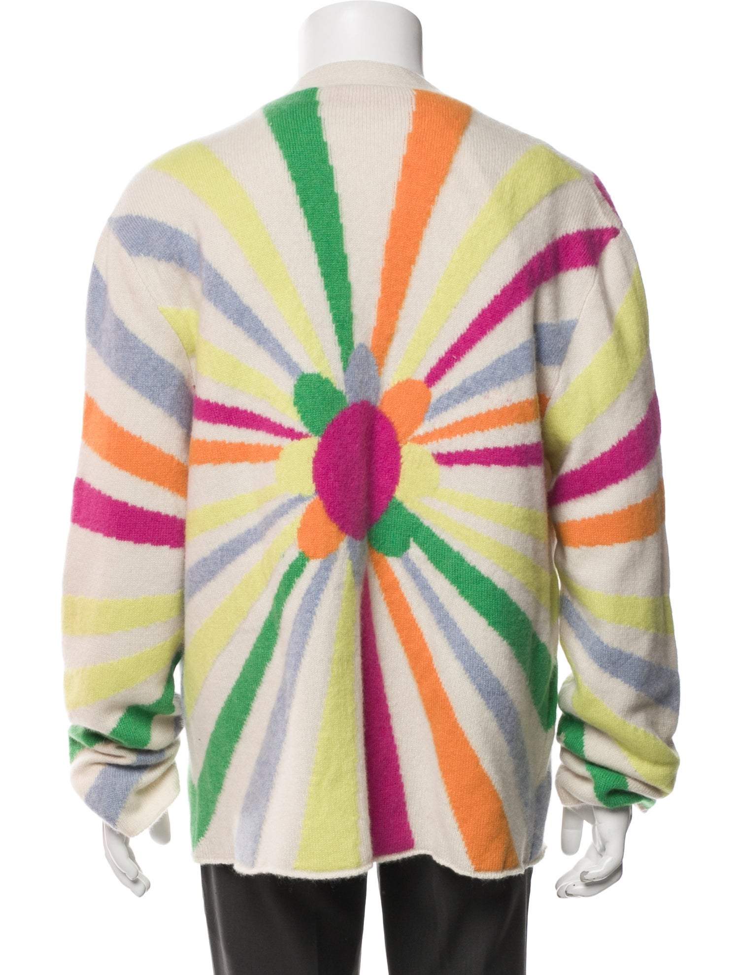 The Elder Statesman Graphic Print V-Neck Cardigan