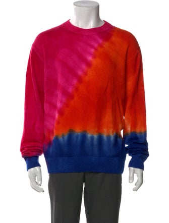 The Elder Statesman Cashmere Tie-Dye Print Pullover