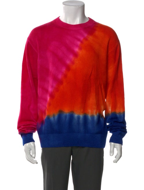 The Elder Statesman Cashmere Tie-Dye Print Pullover