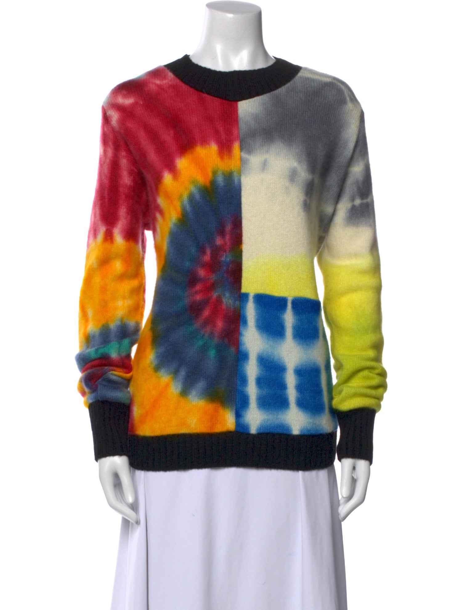 The Elder Statesman Cashmere Tie-Dye Print Sweater