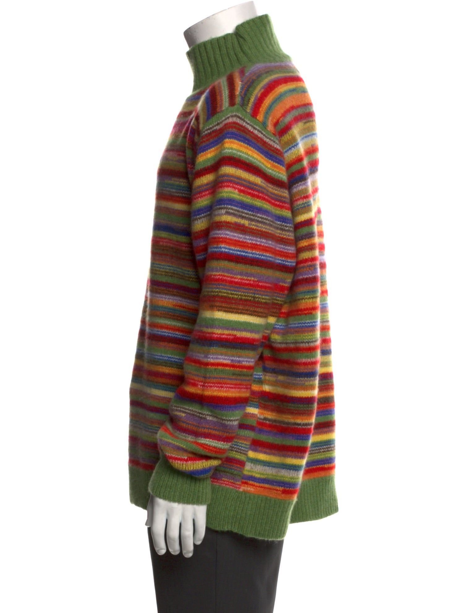 The Elder Statesman Cashmere Striped Pullover