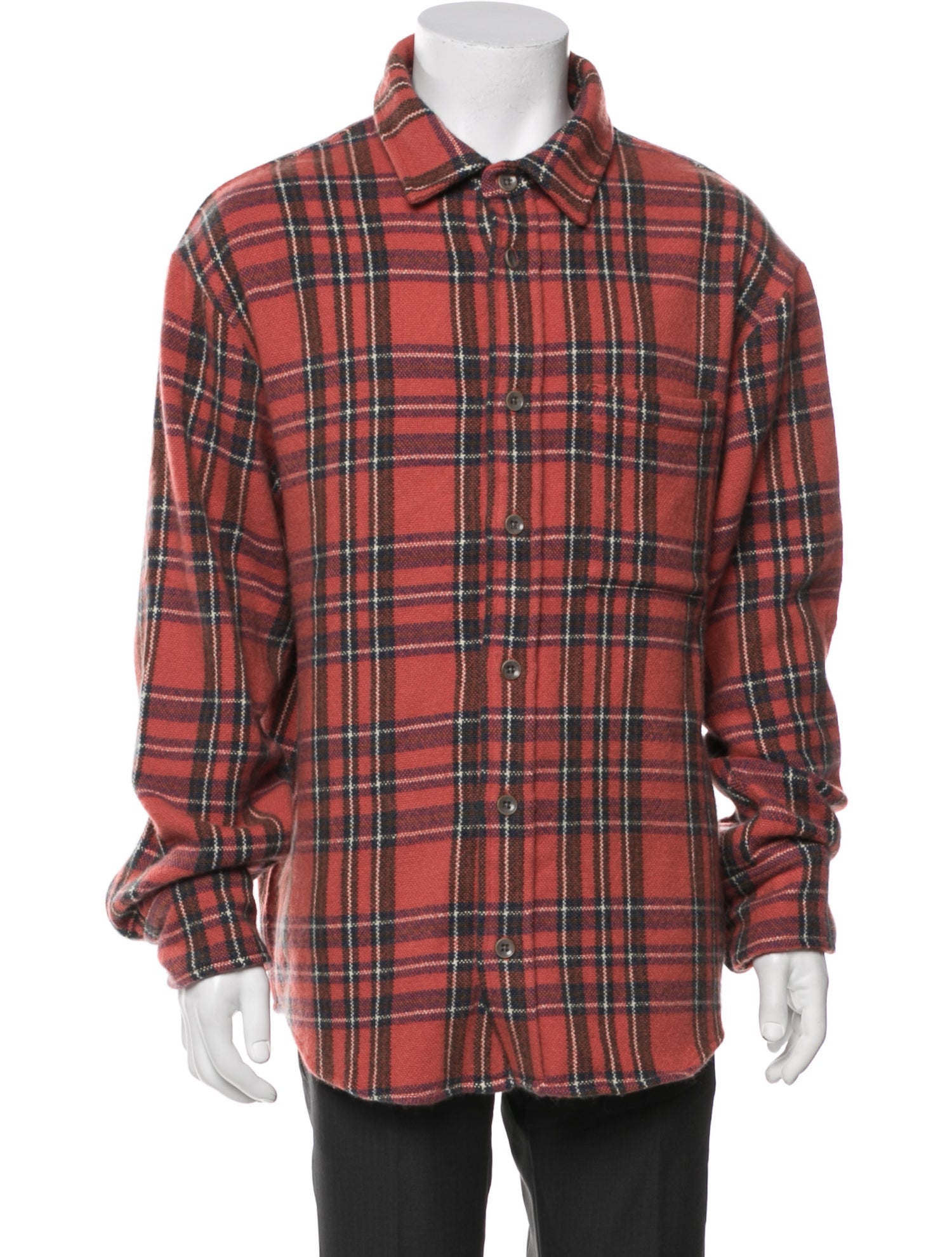 The Elder Statesman Plaid Print Trucker Jacket